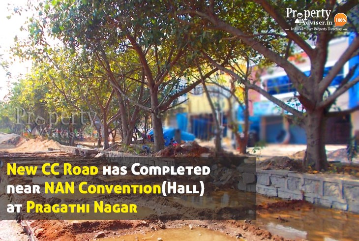 CC Road completed near NAN Convention (Hall) at Pragathi Nagar