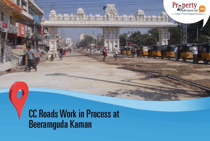 CC Road Work in Progress at Beeramguda Kaman