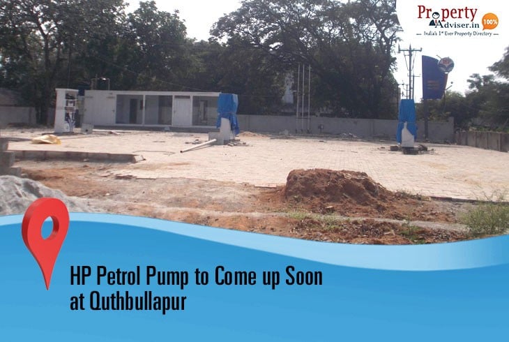 Construction of HP Petrol Pump Is in Progress at Quthbullapur