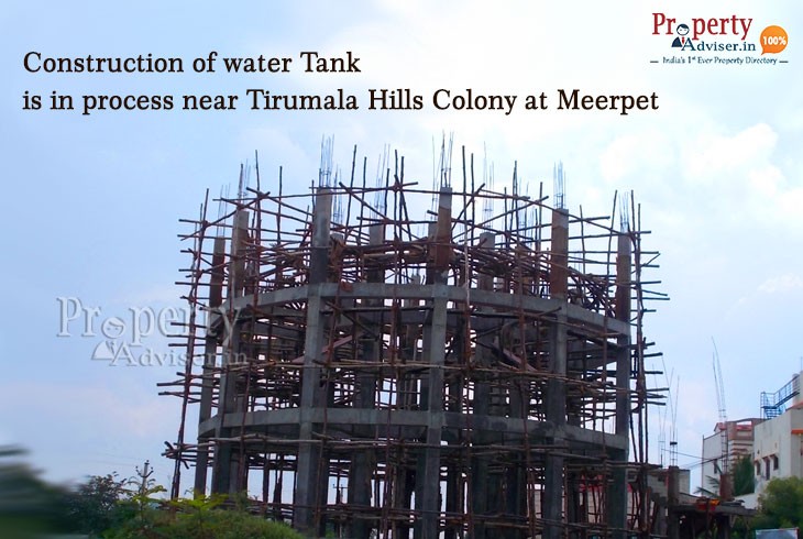 Construction of water Tank at Tirumala Hills Colony at Meerpet