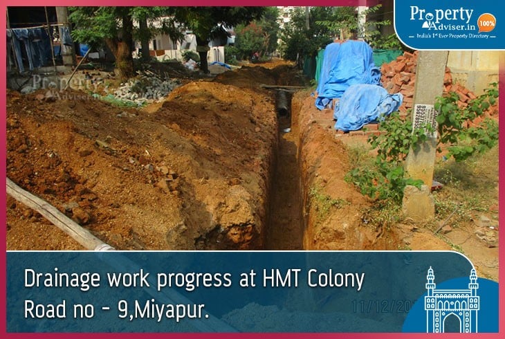 drainage-work-progress-hmt-colony-road-no-9-miyapur