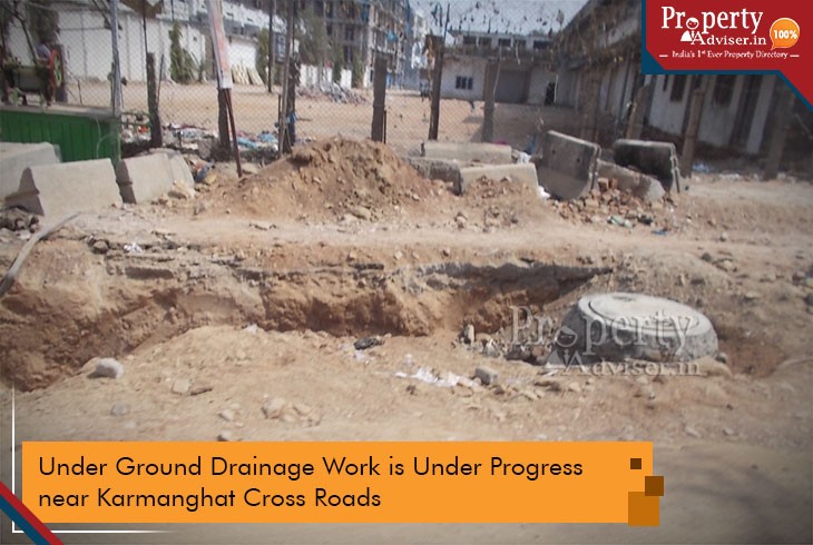 Drainage Work near Apartments in Karmanghat