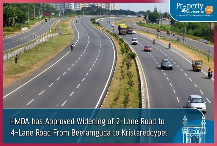 hmda-approved-widening-of-2-to-4-lane-road-at-beeramguda