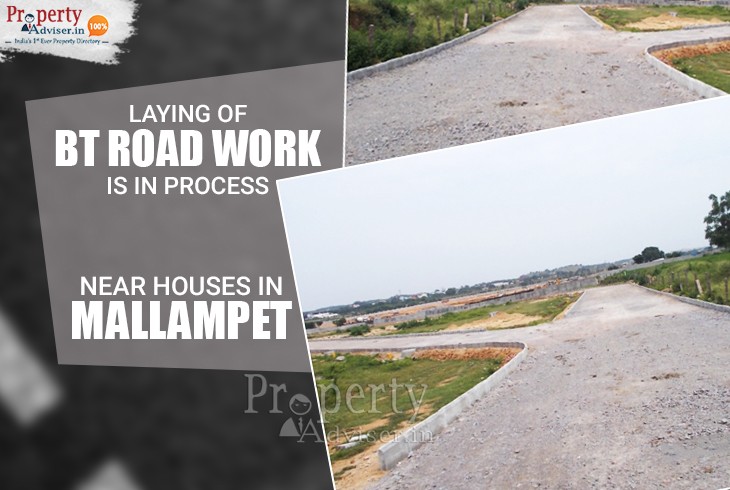 BT Road Work In Process Near Residential Properties in Mallampet