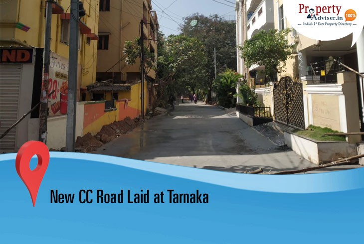 laying of cc road completed at tarnaka street no 5