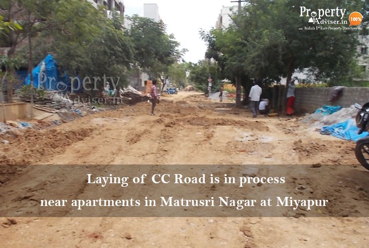 Laying of CC Road in Matrusri Nagar