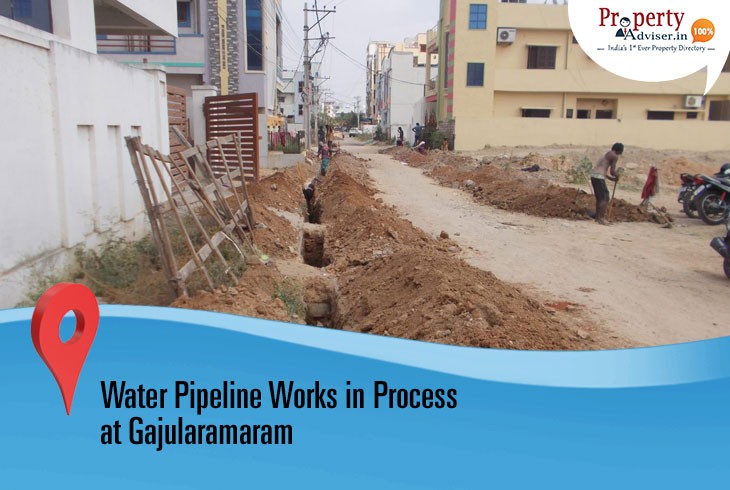  Laying of Water Pipeline at Gajularamaram is in Progress  