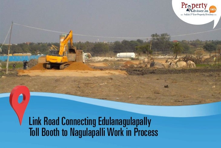 Link Road Work in Process at Edulanagulapally Toll Booth to Nagulapalli 