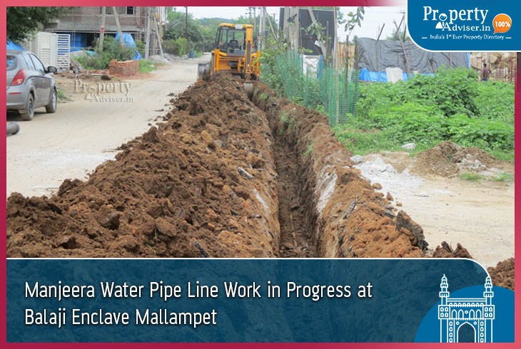 manjeera-water-pipeline-work-balaji-enclave-mallampet