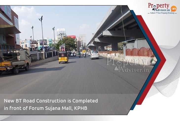 new-bt-road-construction-completed-near-forum-sujana-mall-kphb