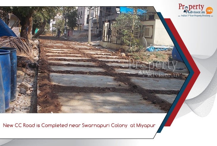 new-cc-road-completed-near-swarnapuri-colony-at-miyapur
