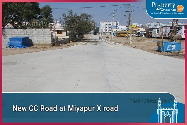 New CC Road near Apartments in Miyapur X Road