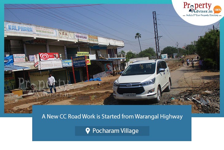 new-cc-road-started-from-warangal-highway-to-pocharam