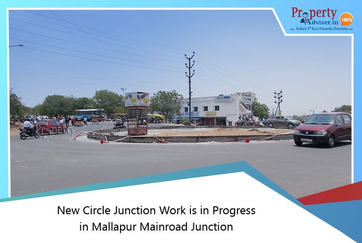 new-circle-junction-work-in-progress-in-mallapur-mainroad-junction