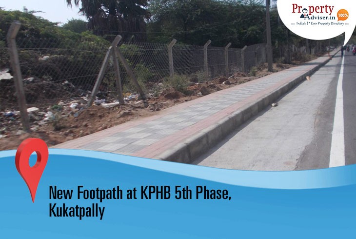 New Footpath in KPHB 5th Phase at Kukatpally