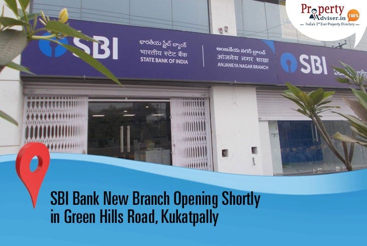 New SBI Branch to Open Soon on Green Hills Road in Kukatpally
