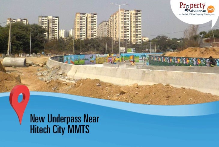 New Underpass Road is Under Construction near Hitech City MMTS Station