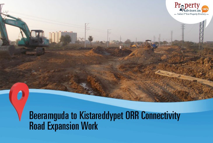 ORR Connectivity Road Expansion Work from Beeramguda to Kistareddypet underway