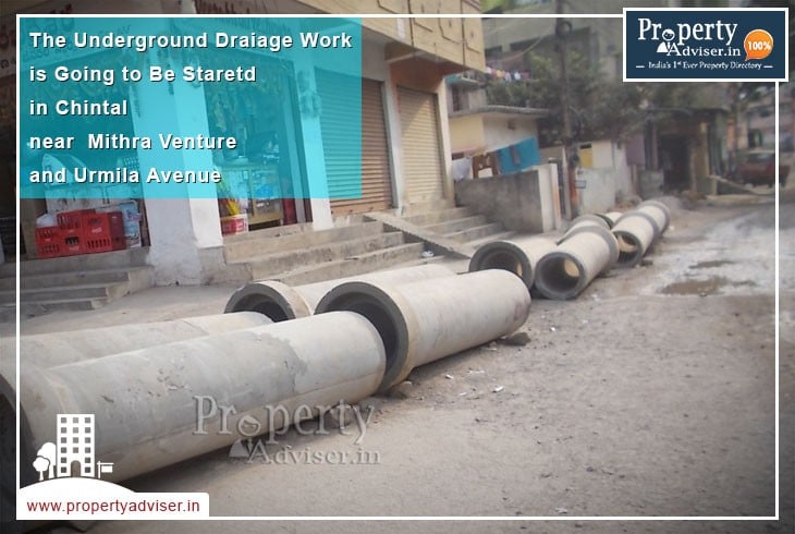 Underground Drainage Work Started Near Apartments in Chintal