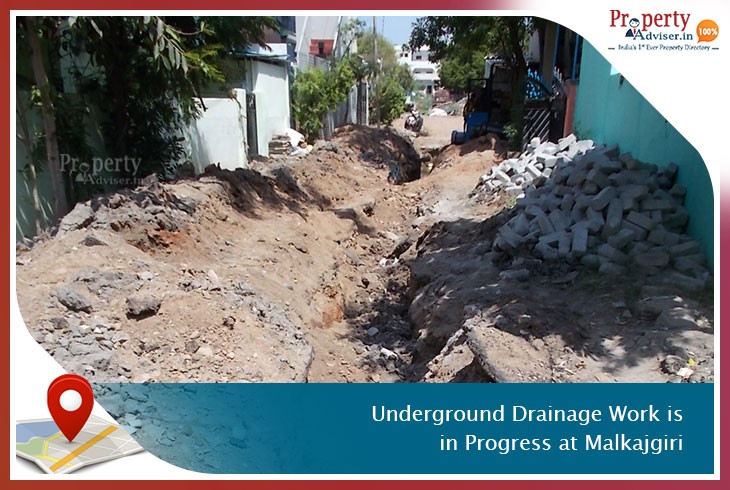 Underground Drainage Work Is In progress at Malkajgiri Underground Drainage Work Is In progress at Malkajgiri