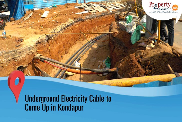 Laying of Underground Electricity Cable Works in Progress at Kondapur