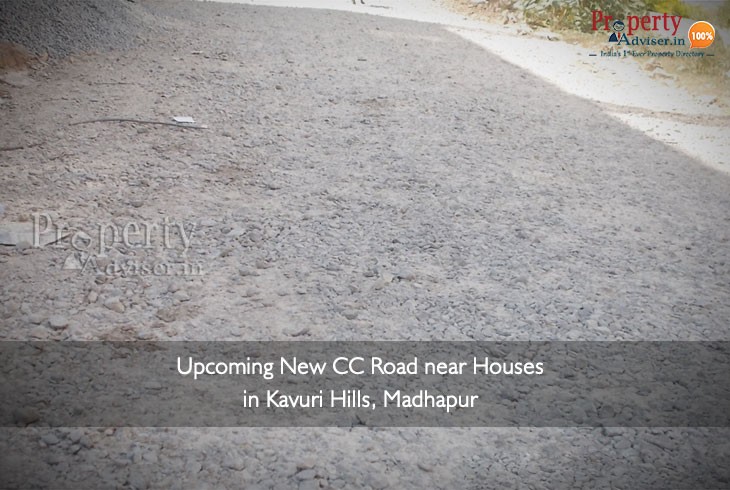 Upcoming New CC Road near Houses in Kavuri Hills, Madhapur