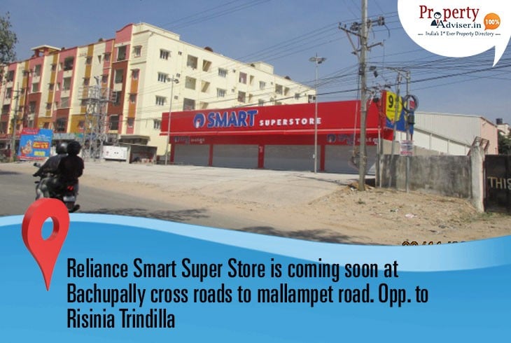 Upcoming Reliance Smart Super Store at Bachupally Crossroads 