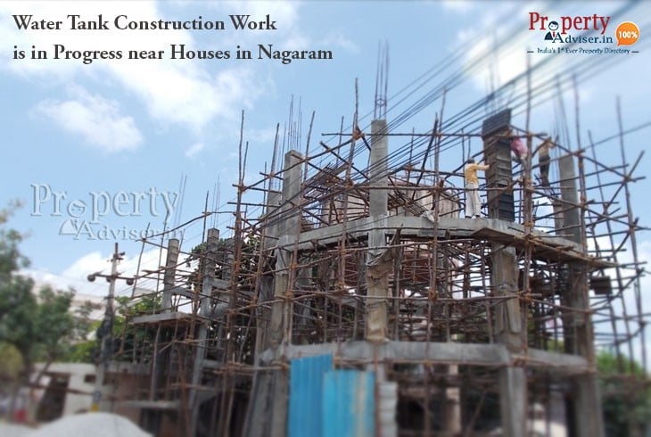 Water Tank Construction Work is in Progress near Properties in Nagaram