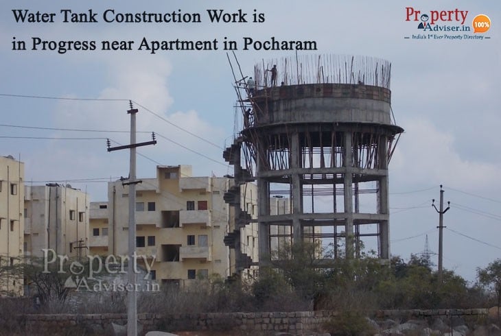 Water Tank Construction near Apartment in Pocharam