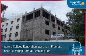 Aurora College Renovation Work Is in Progress near Parvathapuram at Peerzadiguda