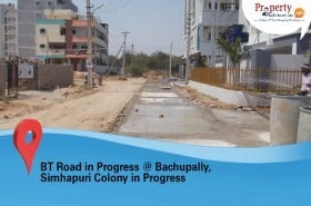 BT Road Work in Progress at Bachupally 