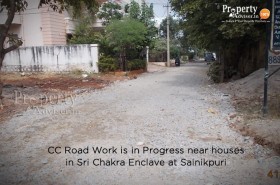 CC Road Work Is In Progress in Sri Chakra Enclave at Sainikpuri