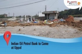 Indian Oil Petrol Bunk at Uppal near Nagole Metro Station in Progress