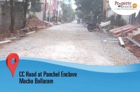 Laying of CC Road in Process at Panchel Enclave Macha Bollaram