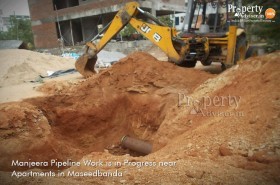 Manjeera Water Pipeline Work in Maseedbanda