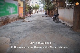 New CC Road near Houses in Malkajgiri