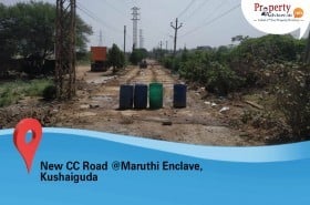New CC Road Work in progress at Kushaiguda 