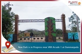 New Park Is in Progress near VRR Arcade 1 at Dammaiguda