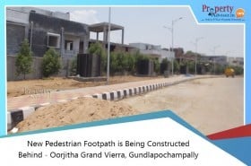 New Pedestrian Footpath Behind Villas In Gundlapochampally