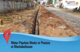 New Water Pipeline Works in Process at Machabollaram 