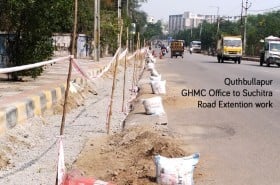  Quthbullapur GHMC Office to Suchitra Road Extention work