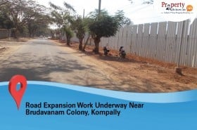 Road Expansion Work in Process at Kompally near Brudavanam Colony 