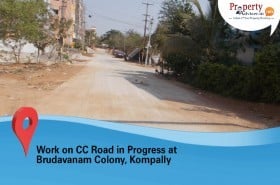 Work on CC Road in Progress at Brudavanam Colony, Kompally 