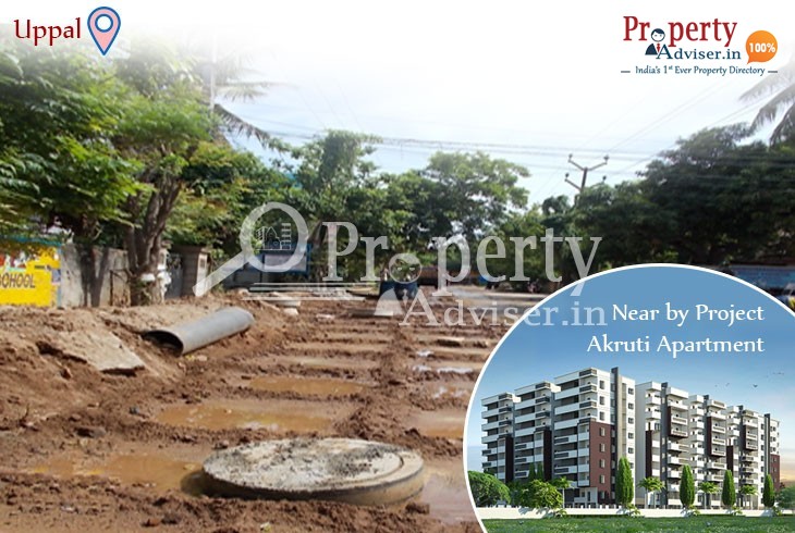 CC Road Extension from Kalyanpuri to Uppal near Residential Properties
