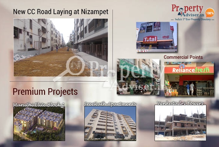 Laying of CC Road in Front of Residential Apartment at Nizampet, Hyderabad