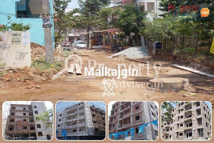 Laying of CC Road is in Progress near the Apartments at Malkajgiri, Hyderabad