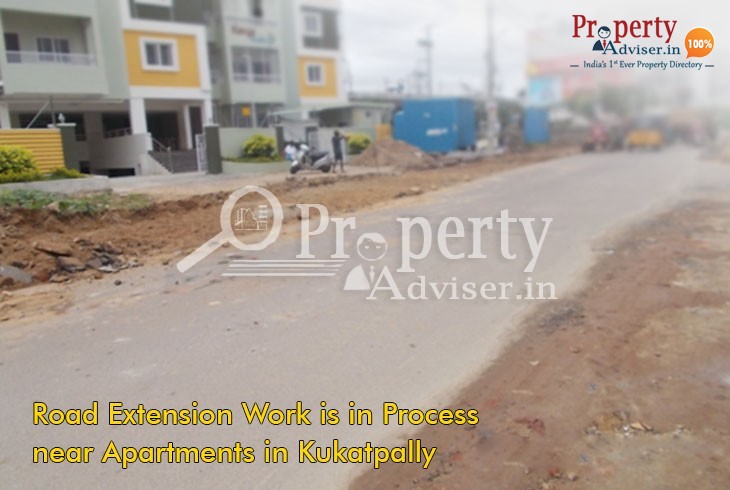 Road Extension Work near KukatpallyResidentialApartments