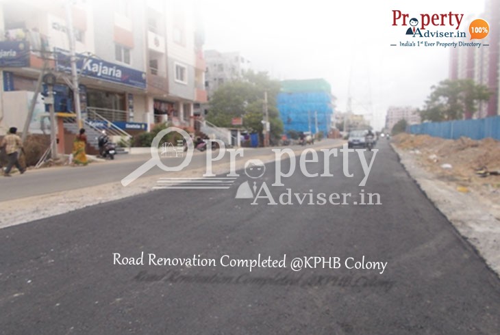 Road Renovation completed near Apartments in KPHB Colony, Hyderabad