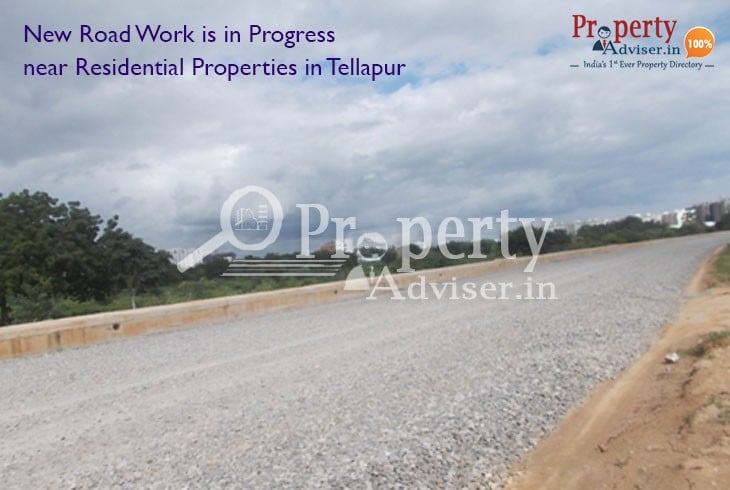 New Road Work is in Progress near Tellapur Residential Properties
