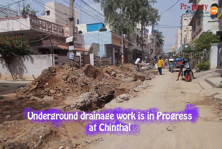 Underground Drainage work near chinthal residential homes